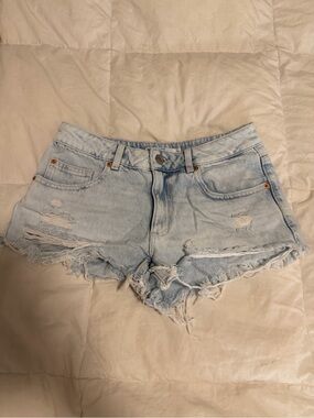 GARAGE Light Wash Distressed Women’s Denim Shorts